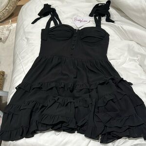 Black mini dress
